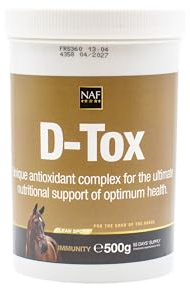 NAF D-Tox for Horses 500g – Antioxidant-Rich Liver Support Supplement – Detox Formula with Herbal Extracts & Micronutrients – Ideal Post-Illness or Intensive Work