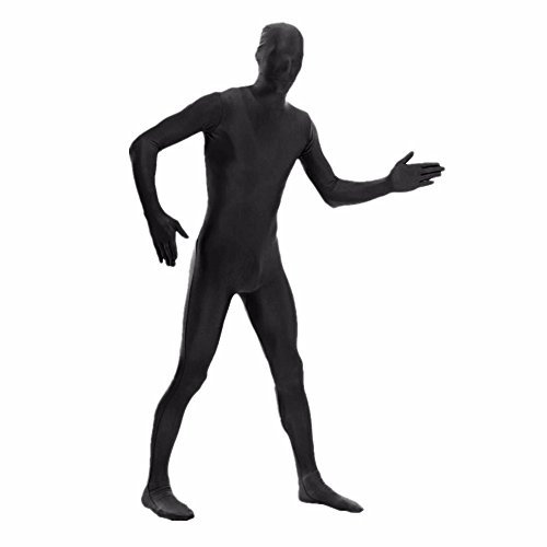 DH Herren Polyester Spandex Ganzkörperkostüm Zentai Anzug (L) Schwarz