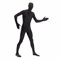 DH Herren Polyester Spandex Ganzkörperkostüm Zentai Anzug (L) Schwarz