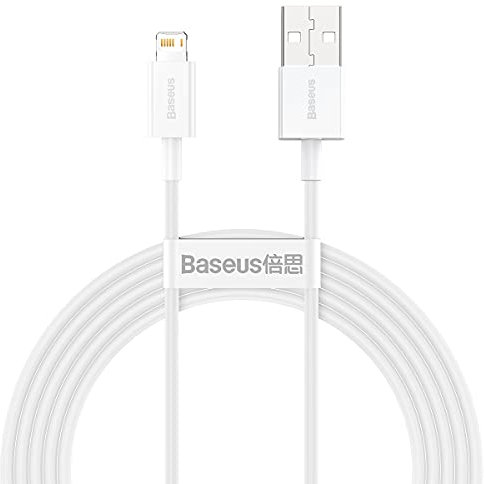 Baseus Superior Series Câble de transfert de données USB 2,4 A 2 m Blanc