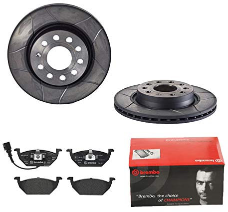 2 Bremsscheiben Geschlitzt 280 mm + Bremsbeläge Vorne von Brembo Geschlitzt (1420-53489) Bremsensatz Bremsanlage Bremsen-Kit,Bremsenset, Bremsscheiben, Bremsbeläge, Bremsen-Set, Beläge, Bremsbelag,