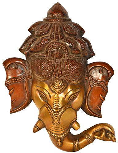 Exotic India Ganesha Wandbehang Maske – Messingstatue
