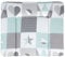 roba Wickelauflage Happy Patch - 85 x 75 cm - PU beschichtete Wickelunterlage - Wickeltischauflage in Mint / Grau / Weiß