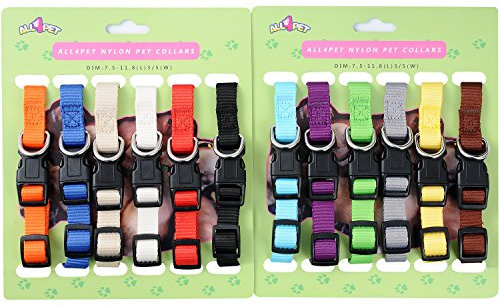 All4pet Hundehalsbänder für Welpen, weiches Nylon, 12 Stück
