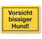 Komma Security Vorsicht bissiger Hund - Hunde Schild Hinweisschild Gartentor Gartenzaun - Türschild Haustüre Warnschild Abschreckung Einbruchschutz - Achtung Vorsicht Hund