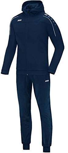 JAKO Damen Trainingsanzug Polyester Classico mit Kapuze, neonorange, 48, M9450