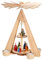 Rudolphs Schatzkiste Teelichtpyramide Natur (2 Stock) Christi Geburt, bunt BxHxT 27x38x22cm NEU Weihnachtspyramide Holzpyramide Tischpyramide