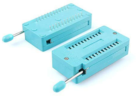 Reland Sun 5Pcs Integrated Socket Universal 14/16/18/24/28/40 pin IC Test Universal ZIF Socket (24 locking seat)