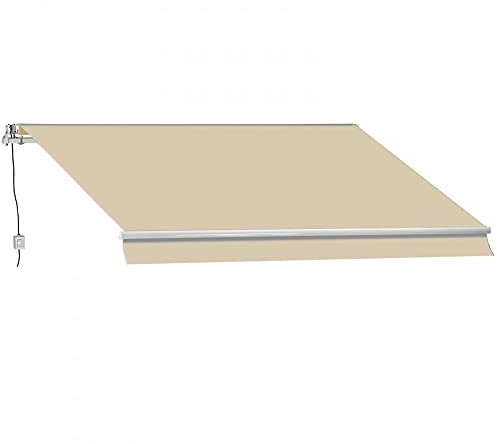 Gruppo Maruccia Toldo motorizado 3 x 2 metros Toldo parasol eléctrico Beige