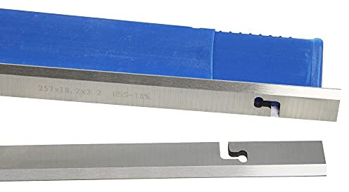 LITAO-XIE 1 Pair 257mm HSS Wood Planer Blade 257x18.2x3.2mm Thicknesser Knife For Fox F22-561 MacAllister COD1500PT Axminster CC10T (Size : 257mm)