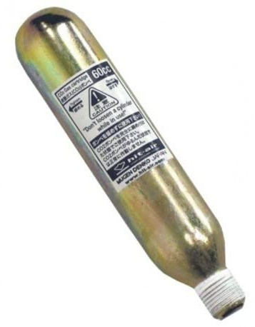 Bombona Recarga CO2 60CC Hitair para Chaleco Protector Hinchable