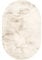 FRAAI | Home & Living Hochflor Teppich Oval - Comfy Supreme Creme - Einfarbig - Modern, Skandinavisch - Wohnzimmer, Schlafzimmer - Fellteppich - Carpet