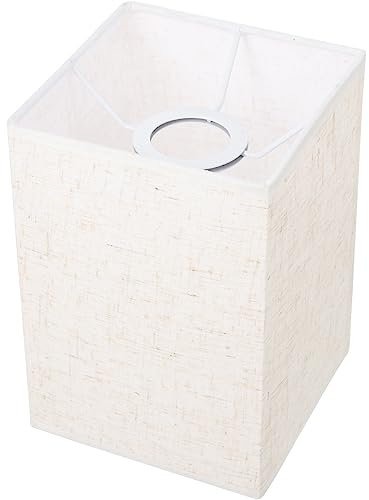 Beavorty Leinen Lampenschirm Quadratische Tischleuchte Ersatzschirm Stoffschirm Kronleuchter Lampenschirm Lampenabdeckung für Stehlampe Tischlampe Wandleuchte Pendelleuchte Dekoration Beige