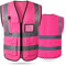 Tydon Guardian Reflektierende Sicherheitsweste Hohe Sichtbarkeit Sicherheit mit Tasche, Rosa (Stoff), X-Large