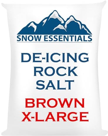 Laeto Snow Essentials X-Large Bag of Brown Grit Rock Salt | Salt for Gritting, Rock Salt for Weeds Deicing Salt Grit, Salt for Paths, Salt for Driveways, Salt for Snow & Ice 20-25kg x1 Bag