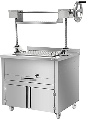 GGM Gastro | HKGLE80 | Holzkohlegrill - 800mm - mit Lift & 2 Schubladen