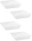 QWORK Vinyl Fence Post Cap, 4 Pack 5 x 5 PVC Square Fence Post Top Cover, New England Pyramid Style, for Mailbox, Lamp Post, Deck, Dock, Piling Caps, White