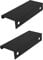 CHEERYMAGIC 2 Pack Back Mount Finger Edge Pull, Concealed Handles Cabinet Pull Handles 64mm Hole Spacing for Home Kitchen Door Drawer Cabinet A6-JSLS (Black)