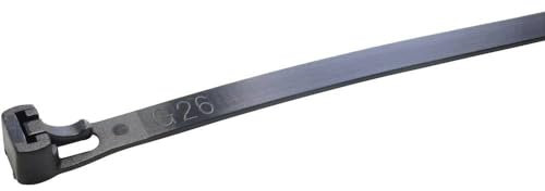 WKK 118127071 118127071 Kabelbinder 200 mm 7.60 mm Schwarz Lösbar, UV-stabilisiert 100 St.