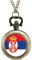 Mechanische Taschenuhr Im Retro-/Vintage-Stil,Palast-Kronenstreifen,Serbien-Flaggen-Design,Runde Anhänger-Halskette Für Männer Und Frauen – Geschenk Zum Geburtstag,Jahrestag,Weihnachten,Vater