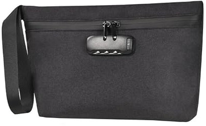Tagtight Geruchsdichter Tasche mit Zahlenschloss, Geld Beutel Reiselagerung Geldtasche, Carbon-Innenfutter, Wasserdichte Smell Proof Tasche mit Reißverschlüsse für Medikamente, Telefon, Kreditkarte
