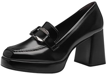 Tamaris Donna Trotteur Blockabsatz Bequem, Black Brush, 41 EU