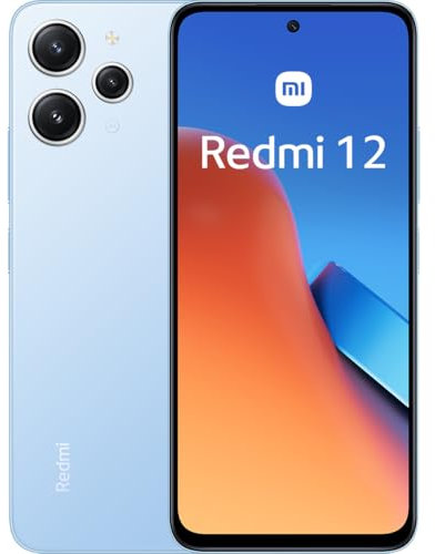 Xiaomi Smartphone Redmi 12, 128 Go, 4G, Grand écran de 6,79’’, Triple caméra arrière de 50MP avec IA, Batterie Haute capacité de 5000mAh, Bleu (Reconditionné)