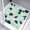 Square Shower Mat Non Slip: 80x80cm Large Bath Mat Non Slip Anti Mould for Inside Shower - Soft Textured with Drain Holes - Green Loofah Foot Scrubber Massage Mat for Walk-in Shower Tray
