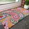 The Rug House Paisley Door Mat 100% Coir Coconut Husk Sustainable Door Mats Rubber Backed Bright Colours Dirt Trapper Entrance Mat Botanical Spring Watercolour Indoor Outdoor 45cm x 75cm