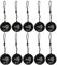 10-teiliges NFC-Zugangskarten-Aufkleber-Set, 8 Kbit Schwarze NFC-Tag-Karte, Programmierbare Wiederbeschreibbare NFC-Karte, Wasserdichte IC-Karte, Geeignet Für NFC-fähige Geräte Wie Android Und IPhone