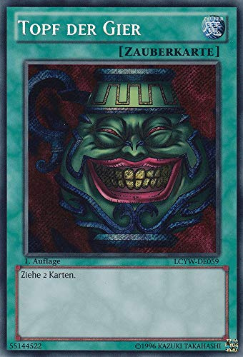 LCYW-DE059 - Topf der Gier - Secret Rare - Deutsch - Legendary Collection 3: Mega Pack - mit LMS Trading Fieldcenter-Karte Yugioh