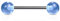 beyoutifulthings Zungen-piercing Acryl-Ball Hell-Blau leuchtende UV-Kugeln 6-mm Silber Universal-Piercing Chirurgenstahl Barbell-s Stab-länge 16-mm