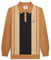 Lambretta Mens Vintage Panel Long Sleeve Mod Polo Shirt Top - Tobacco - 3XL