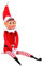 Weihnachtself Weihnachtselfen Wichtelpuppe, Elfie (Junge) und Elvie (Mädchen) Lustige und Verspielte Elfen Verhalten Sich Schlecht Groß Figuren mit Weichem Körper für Weihnachtsspielzeug Xmas-Big3-Boy