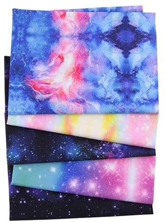 Sternenhimmel Baumwolle Quilting Stoff - Schöner Baumwollstoff Universum Galaxie Druck Stoff - Nähtuch für Quilten, Nähprojekt, Patchwork, Handwerk