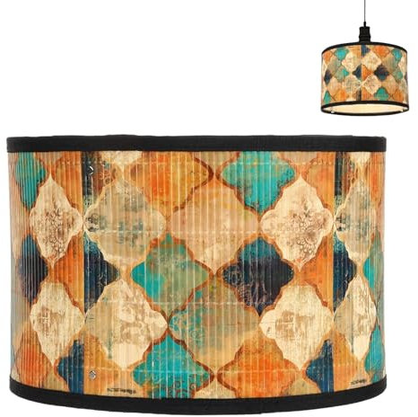 Hengrongshen Lampenschirm Hängelampe, Durchmesser 30cm, Lampenschirme für Tischlampe, Heimdekoration, Lampenschirm Stehlampe für Tisch, Boden und Hängelampen (Gelblich Grün)