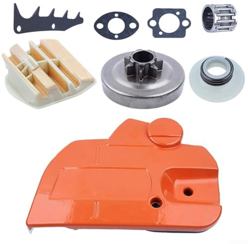 Kettensäge Bremskupplung Abdeckung Montage für 445 450 Modelle Ersatzteil 578097901 Komplettsatz mit Wanne und Ritzel