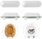 Fanmitrk Toilet Seat Cushioning Pads-Toilet Seat Feets in White,Bumpers Anti-Noise Replacement Cushioning Pads,for Wooden Toilets Use (White, PAD02)
