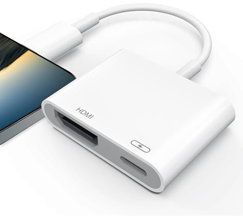 SPEPY HDMI Cable for Lightning 1080P HDMI adapter for i-Phone 14/13/12/i-Pad/i-Pod [MFi Certified] on HDTV/Projector/Monitor for iOS 17, 16, 15, 14, 13 No Power Supply Needed