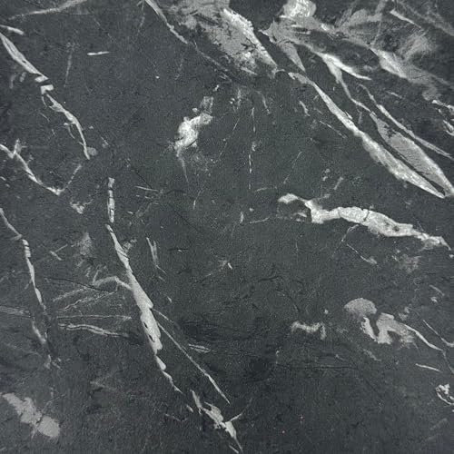 Gruppo Maruccia - Strapazierfähige HPL Tischplatte - Wasserdicht und kratzfest für den Innen- und Außenbereich - Ideal für Restaurants, Bars und Zuhause (schwarzes Marmor, rund 90 cm)