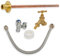 600mm Garden Tap Kit – WRAS Approved Outside Tap Kit with Double Check Valve, Self Cutting Tap, 600mm Flange, 400mm Flexible Connector & PTFE Tape – Easy DIY Outdoor Tap Kit Install for Thick Walls