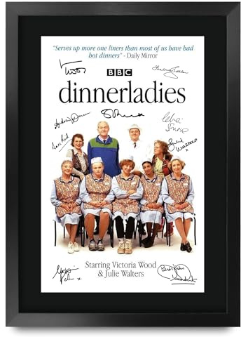 HWC Trading Dinnerladies 1998 Geschenke Gedrucktes Signiertes Autogramm Poster für Fans von Fernsehn Memorabilien - A3 Gerahmt