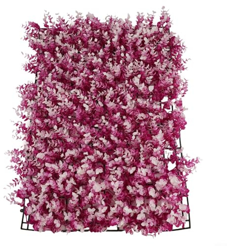 Kunstrasen Rasenmatte Panel für Mauer Zaun Hecke, Hochzeitsdekoration, Haus und Büro Display mit widerstandsfähigem und kindersicherem Material (Rosa)