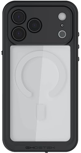 Ghostek Nautical Slim Apple iPhone 17 Pro Max Case Waterproof - Built-in Screen and Camera Lens Protector, Compatible with MagSafe Accessories Designed for iPhone17 ProMax (6.9, Clear)