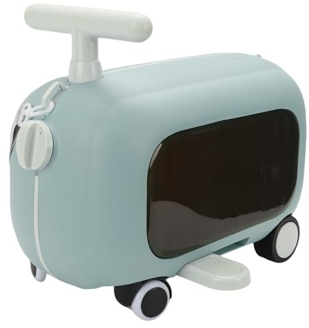 Fockety Kinderkoffer zum Fahren, 13,5-Zoll-Roller-Gepäckstück mit um 90° klappbaren Pedalen und Rädern, zum Ziehen oder Aufhängen, Handgepäck, trägt bis zu 55 lbs (Blue)