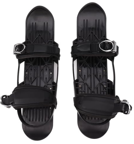 Jonlaki Kurze Ski-Skates für Effiziente Richtungskontrolle | Leichte und Tragbare Schneeski für Winterschuhe