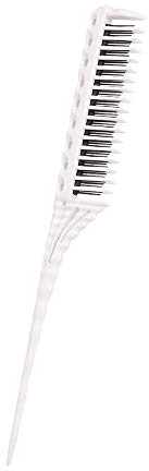 Yinhing 3-reihiger Zahnkamm, Entwirrungsbürste, Voluminöses Friseurwerkzeug für Stylisten, Professionelles Toupieren, Abschnitte, Finishing, Haarstyling, Weiß, Schwarz, Rot, Blau, Rosa