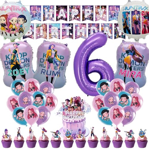 50pcs Kindergeburtstag Party Deko Set, Verschiedene Themen-Sets mit Banner, Ballons, geeignet für Kindergeburtstag Mottoparty