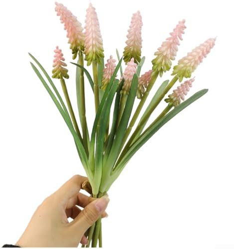 Realistisches künstliches Hyazinthen-Arrangement für Heim-Styling für Hochzeitshintergrund und Veranstaltungsthemen mit wiederverwendbarem Kunststoff-Blumenmaterial (Rosa)