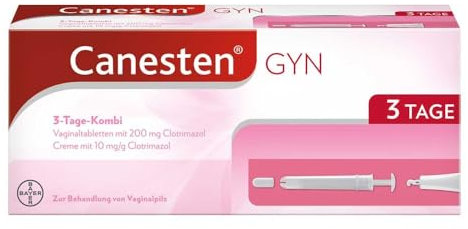 Canesten GYN 3-Tage Kombi zur Behandlung von Scheidenpilz - bei Pilzinfektionen im Intimbereich - Set aus 3 Vaginaltabletten, 1 Applikator, 1 x 20 g Creme